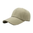 thumbnail image 1 of HUANLEDASH Men Baseball Hat Long Hard Brim Solid Color Sunscreen Anti-UV Adjustable Ponytail Hole Casual Hip Hop Outdoor Sun Cap, 1 of 1