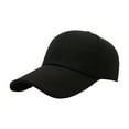 thumbnail image 1 of HUANLEDASH Men Baseball Hat Long Hard Brim Solid Color Sunscreen Anti-UV Adjustable Ponytail Hole Casual Hip Hop Outdoor Sun Cap, 1 of 1