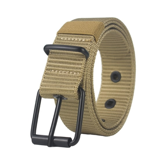 HUANLEDASH Men Webbing Belt Needle Buckle Nylon Belt with Adjustable Holes Extend Students Jeans Band Sports Strap