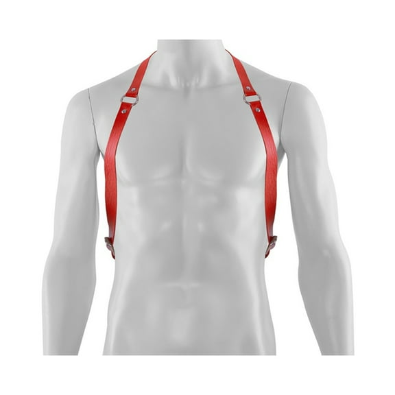 HUANLEDASH Men Women Punk Belt Punk Style Adjustable Faux Leather Harness with Buckled Straps Clothing Accessory