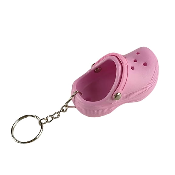 HUANLEDASH Mini Keychain Wear-resistant High Simulation Shoe Shape Three-dimensional No Odor Decorate Colorfast Mini Slipper Shoes Keychain Backpack Accessory