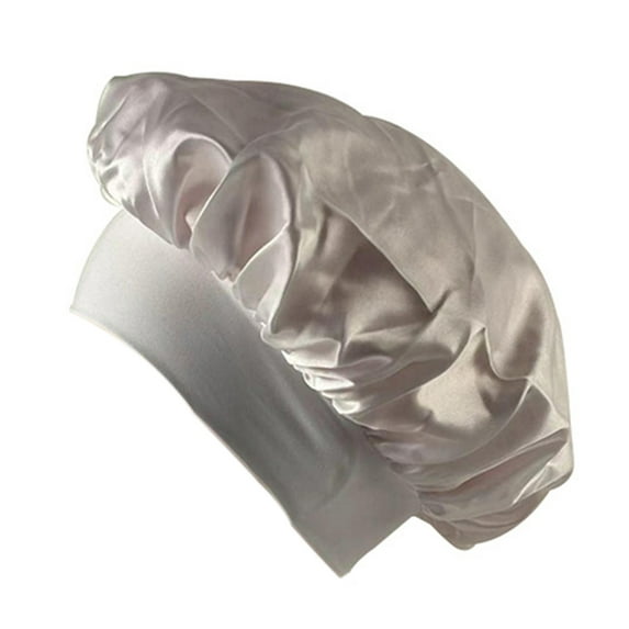 HUANLEDASH Nightcap with Elastic Wide Band Extra Large Sleeping Satin Bonnet Smooth High Density Women Braids Curly Night Hat Sleeping Cap for Home Salon