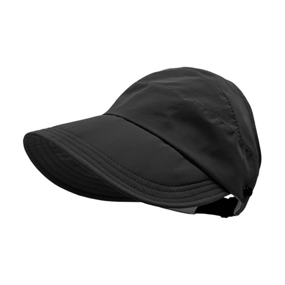 HUANLEDASH Outdoor Hat UV Protection Wide Brim Sunscreen Breathable Solid Color Mesh Hollow Top Adjustable Foldable Lightweight Gardening Travel Sun Hat