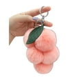thumbnail image 1 of HUANLEDASH Plush Grape Keychain Fuzzy Faux Fur Car Bag Decoration Hanging Pendant with Metal Buckle Backpack Car Keys Wallet Phone Pendant, 1 of 1