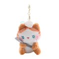 thumbnail image 1 of HUANLEDASH Plush Kitten Keychain Pendant Cartoon Cat Shape Keyring Charm Couple Bag Backpack Schoolbag Accessory, 1 of 1