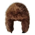 thumbnail image 1 of HUANLEDASH Plush Lei Feng Hat Solid Color Women Winter Hat Thermal Faux Fox Fur Beanie Hat with Long Ear Protection, 1 of 1