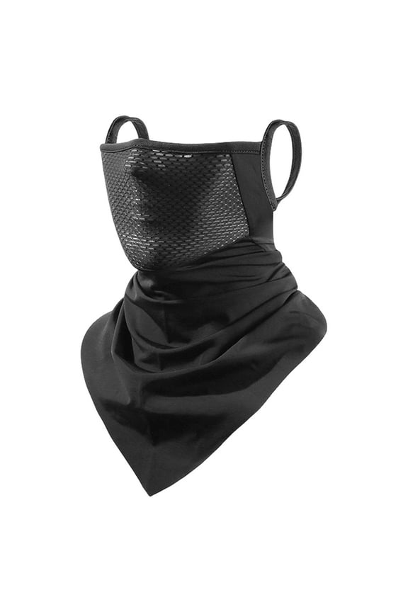 Ridding Face Guard with Neck Gaiter UV Protection Breathable Ice Silk Cycling Sun Protection Ear-Hanging Face Guard Neck Gaiter