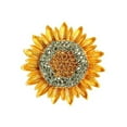 thumbnail image 1 of HUANLEDASH Sparkling Sunflower Brooch Outfit Decor Rhinestone Flower Pin Realistic Stainless Sunflower Floral Pin Clothes Decor Jewelry, 1 of 1