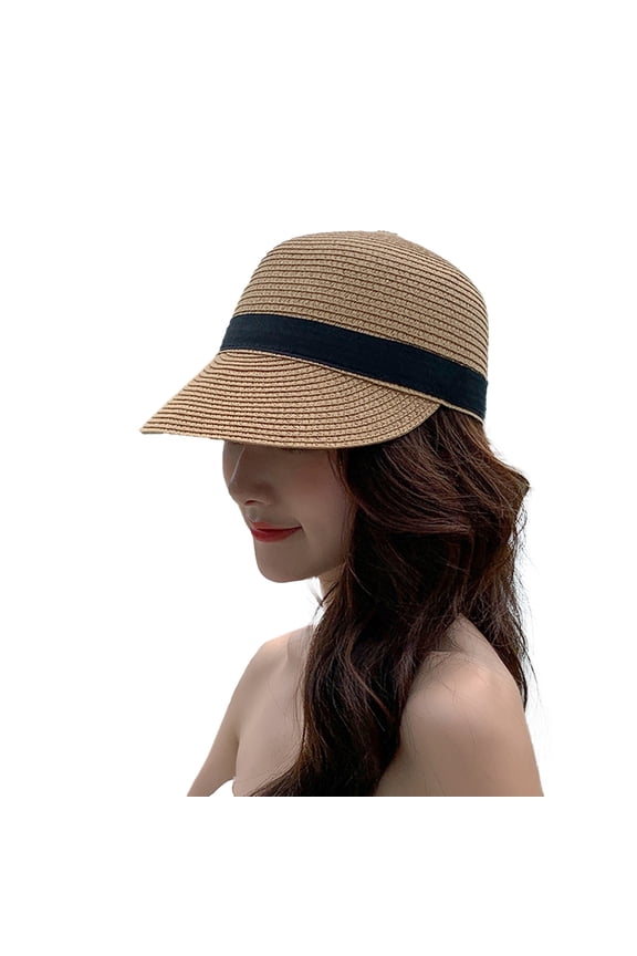 Sun Hat Sun Protection Wide Brim Windproof Anti-UV Adjustable Bee Decoration Hand Weaving Sun Visor Hat Daily Accessory