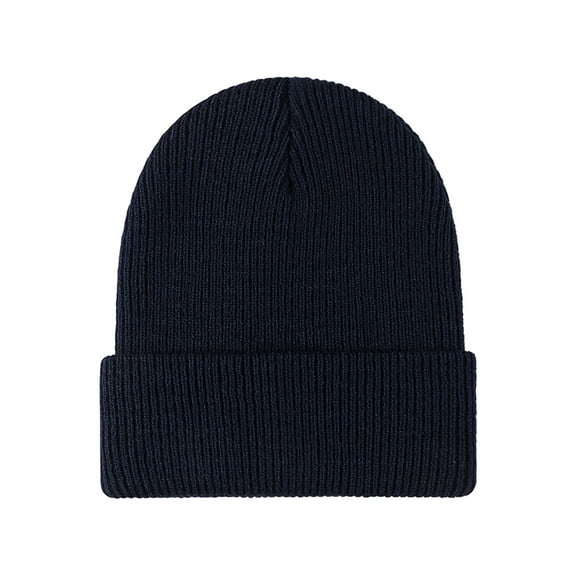 HUANLEDASH Unisex Autumn Winter Solid Color Knitting Hat Beamless Thickened Beanie Hat Men Women Warm Hat Fashion Accessories