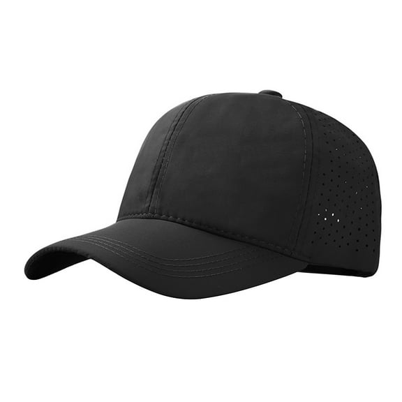 HUANLEDASH Unisex Baseball Hat Hollow Mesh Solid Color Long Brim Anti-UV Sun Protection Quick Dry Splash-resistant Lightweight Outdoor Cap Women Men Hat