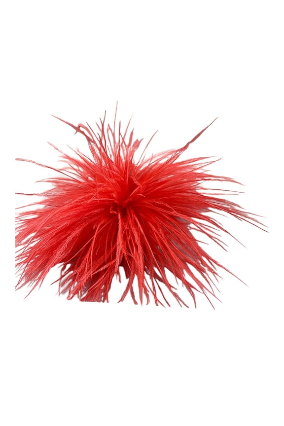 Unisex Brooch Faux Ostrich Feather Soft Anti-slip Lightweight Garment Hat Bag Decoration Wedding Party Prom Clothes Pin