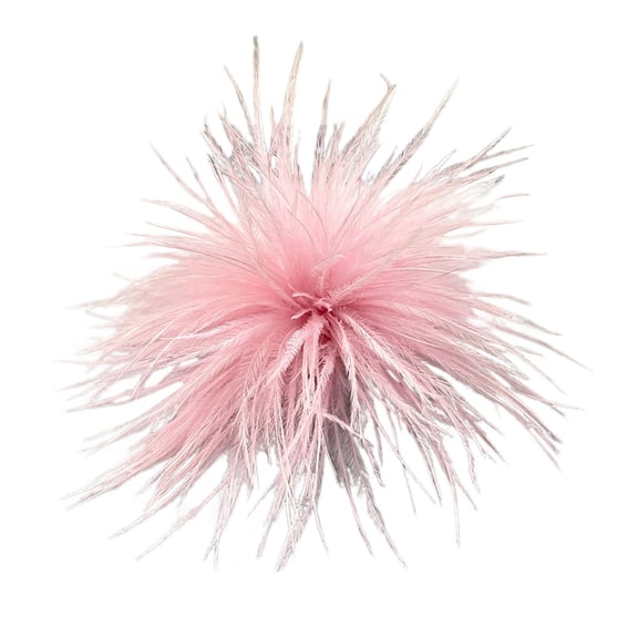 HUANLEDASH Unisex Brooch Faux Ostrich Feather Soft Anti-slip Lightweight Garment Hat Bag Decoration Wedding Party Prom Clothes Pin