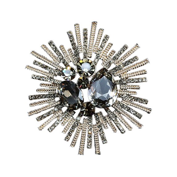 HUANLEDASH Unisex Brooch Flower Shape Rhinestone Decor Retro Bag Suit Coat Collar Hat Scarf Decoration Clothes Pin Party Prom Bride Wedding Garment Jewelry