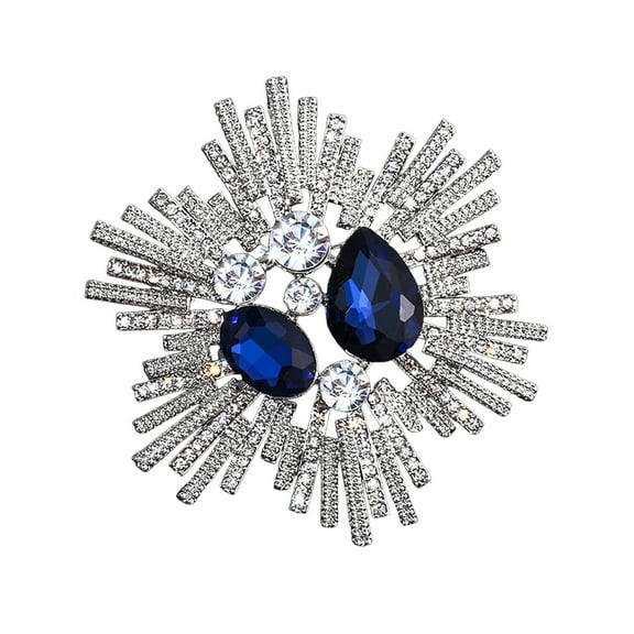 HUANLEDASH Unisex Brooch Flower Shape Rhinestone Decor Retro Bag Suit Coat Collar Hat Scarf Decoration Clothes Pin Party Prom Bride Wedding Garment Jewelry