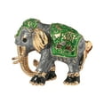 thumbnail image 1 of HUANLEDASH Unisex Brooch Rhinestone Decor Retro Oil-drip Enamel Elephant Shape Anti-slip Suit Coat Collar Hat Scarf Decoration Clothes Pin Party Prom Bride Wedding Garment Jewelry, 1 of 1