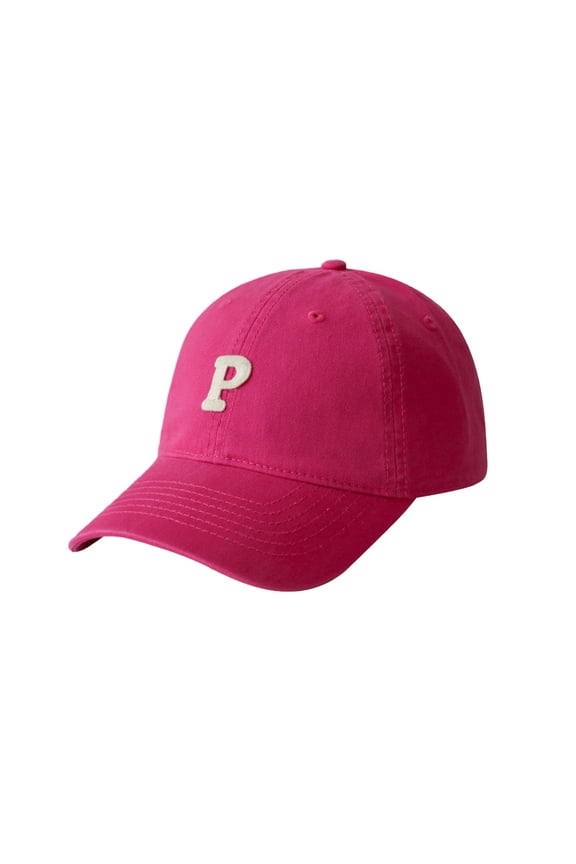 Unisex Embroidery P Letter Print Extended Brim Adjustable Baseball Hat Sunscreen Visor Sun Hat Fashion Accessories