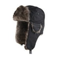 thumbnail image 1 of HUANLEDASH Unisex Winter Hat Thickened Velvet Lined Ear Protection Fuzzy Windoroof Buckle Fasten Heat Retention Outdoor Skiing Skating Snowboarding Lei Feng Hat, 1 of 1