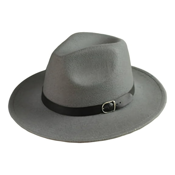 HUANLEDASH Vintage Gentleman Hat English Style Jazz Hat with Adjustable Belt Decor Short Brim Dome Design Headwear for Daily Party Performance