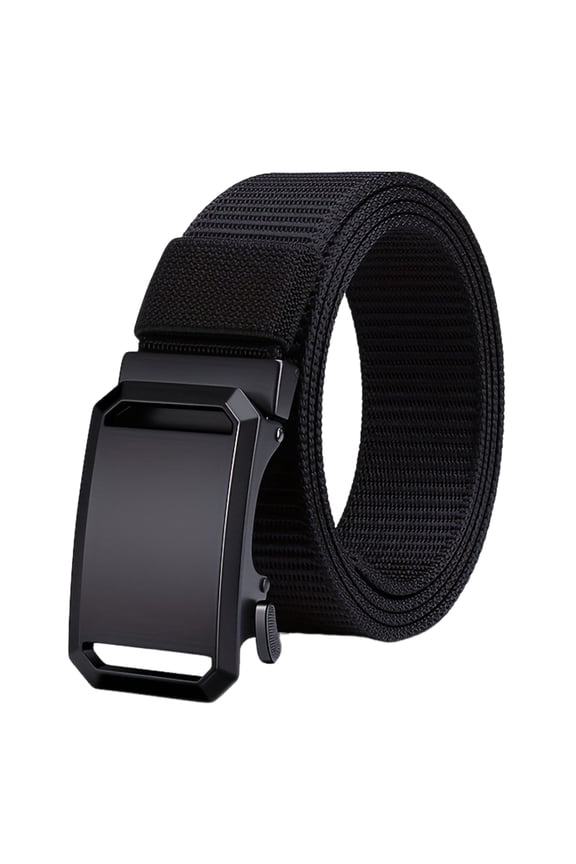 Webbing Automatic Buckle Belt Adjustable Length Farmers Security Guard Waistband Holeless Outdoor Belt