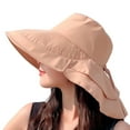 thumbnail image 1 of HUANLEDASH Wide Brim Shawl Design Fisherman Hat Women Summer Solid Color Ponytail Visor Hat Costume Accessories, 1 of 1