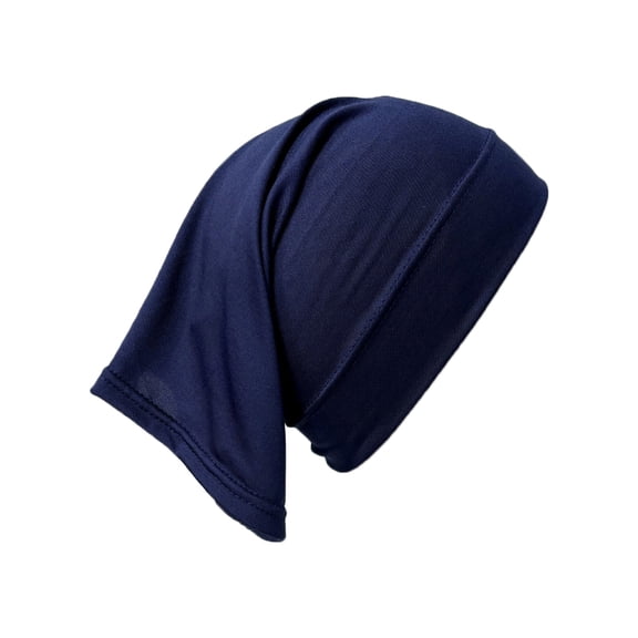 HUANLEDASH Winter Men Knitted Hat Stretchy Single Layer Solid Color Ear Protection Hip Hop Slouchy Scalp Hat Hollow Beanie Outdoor Piled Skullcap