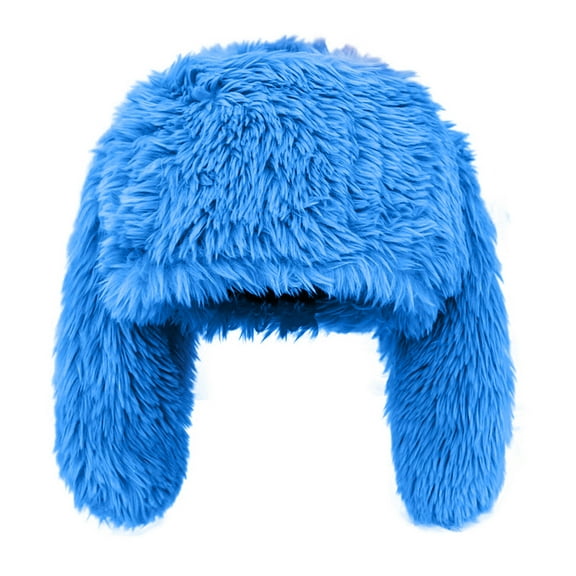 HUANLEDASH Winter Plush Hat Cartoon Rabbit Ear Shape Fuzzy Long Hair Photo Prop Keep Warm Ear Protection Cold Weather Windproof Headwear