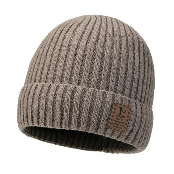 HUANLEDASH Winter Warm Hat Super Soft High Elastic Friendly to Skin Solid Color Fleece Lined Beanie Hat Winter Headgear