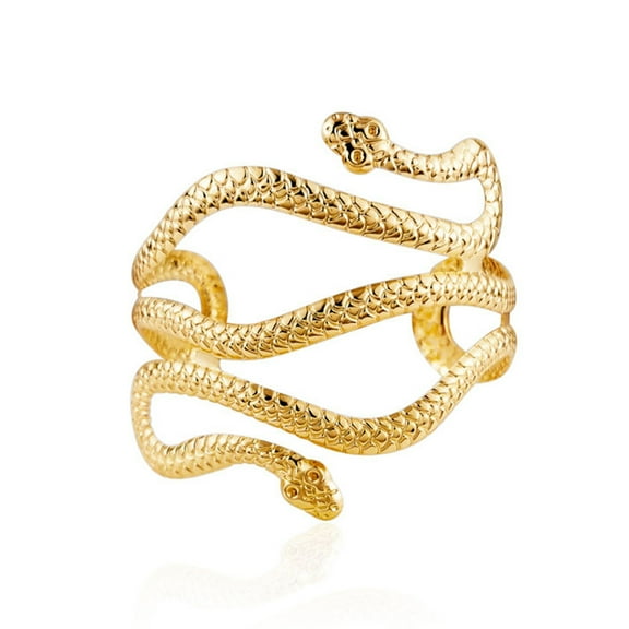 HUANLEDASH Women Bangle Cool Hip Hop Punk Personality Open Adjustable Twining Snake Arm Bracelet Armlet Armband Fashion Jewelry