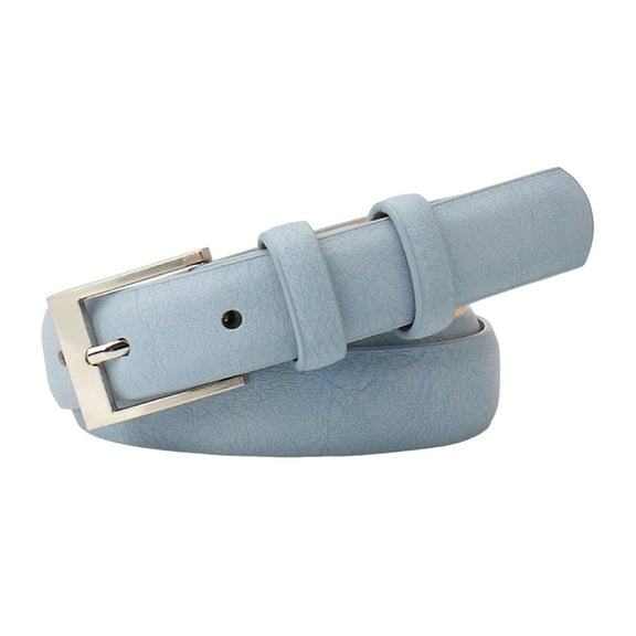 HUANLEDASH Women Belt Faux Leather Adjustable Holes Solid Color Thin Belt with Alloy Pin Buckle Casual Jeans Belt Costume Accessories