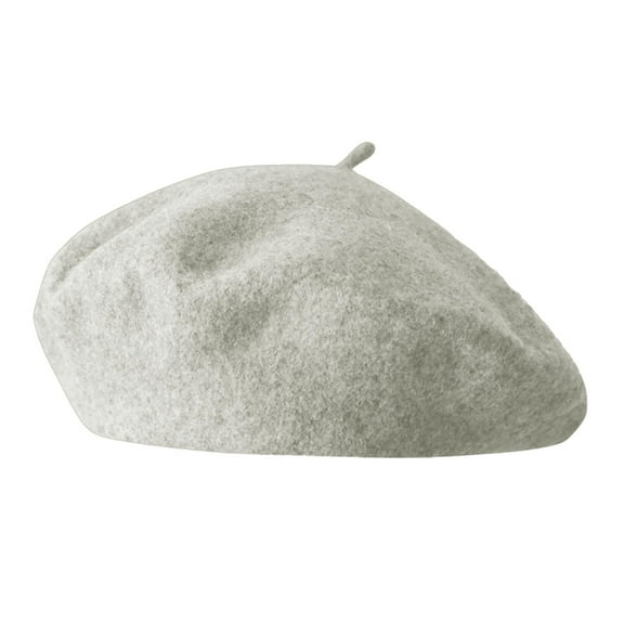HUANLEDASH Women Beret Vintage Solid Color Painter Hat Wool Blend French Style Artist Cap Lightweight Headwear for Party Outdoor