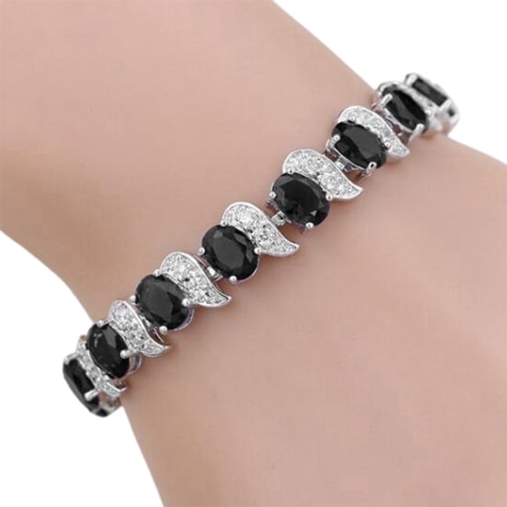 HUANLEDASH Women Bracelet Leaf Charm Elegant Classic Adjustable Blue Rhinestone Embedded Ladies Bracelet Fashion Jewelry