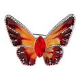 thumbnail image 1 of HUANLEDASH Women Brooch Retro Butterfly Shape Dripping Oil Emerald Rhinestone Decor Anti-slip Suit Coat Collar Hat Scarf Decoration Clothes Pin Prom Party Garment Jewelry, 1 of 1