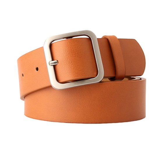 HUANLEDASH Women Faux Leather Belt Adjustable Length Waistband Square Buckle Female Retro Belt Costume Accessories
