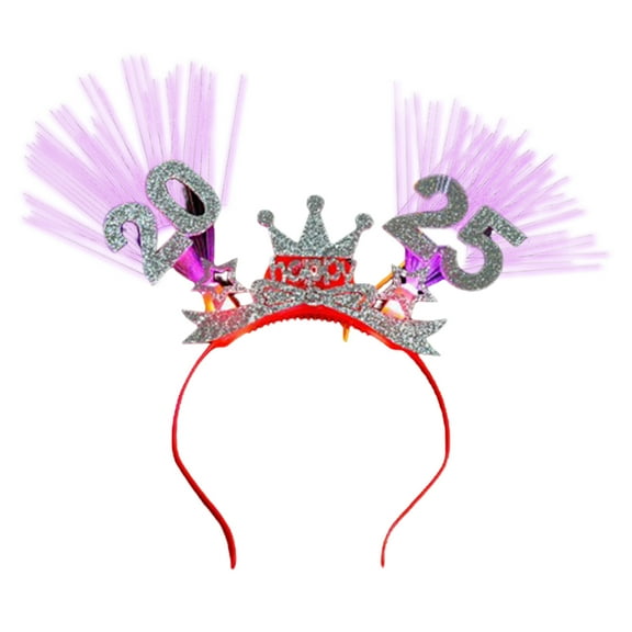 HUANLEDASH Women LED Light Up Headband Women Flame Luminous Hair Hoop New Year Headband Party Prom Rave Accessories