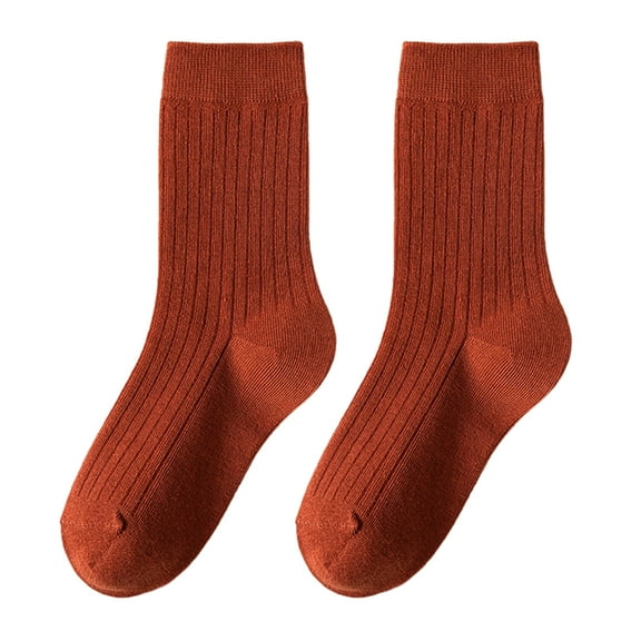 HUANLEDASH Women Mid-calf Socks High Elastic Breathable Socks Sweat-absorbent Stockings Soft Solid Color Bootie Socks Thick Warm Socks for Fall Winter