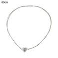 thumbnail image 1 of HUANLEDASH Women Necklace Magnetic Broken Heart Pendant Rhinestone Three-layered Snake Bone Chain Prom Party Clavicle Necklace Weddings Jewelry, 1 of 1