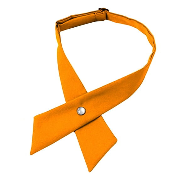 HUANLEDASH Women Shirt Tie Solid Color Design Easy Buckle Fastening Criss-Cross Design Neck Tie Graduation Work Uniforms Student Tie