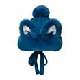 thumbnail image 1 of HUANLEDASH Women Winter Cute Cat Ears Plush Hat Solid Color Ear Protection Knitting Hat Lace-up Keep Warm Headgear, 1 of 1
