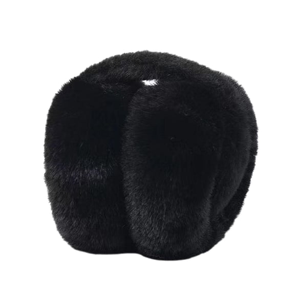 HUANLEDASH Women Winter Earmuffs Thick Plush Ear Protection Windproof Foldable Anti-slip Commuting Outdoor Skiing Headband Earmuffs