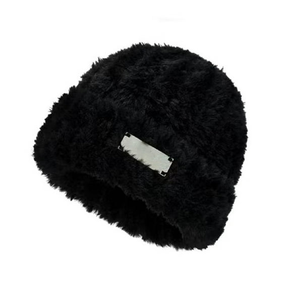 HUANLEDASH Women Winter Hat Fuzzy Plush Short Brim Solid Color Dome Windproof Warmth Sun Protection Fisherman Cap Outdoor Travel Headwear