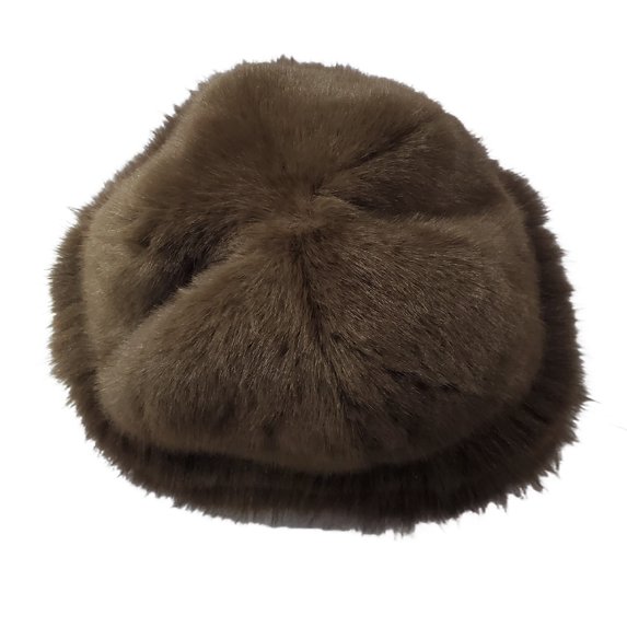 HUANLEDASH Women Winter Hat Thick Fuzzy Faux Fur Heat Retention Windproof Mongolia Style Hat Brimless Solid Color Outdoor Cycling Skiing Cap