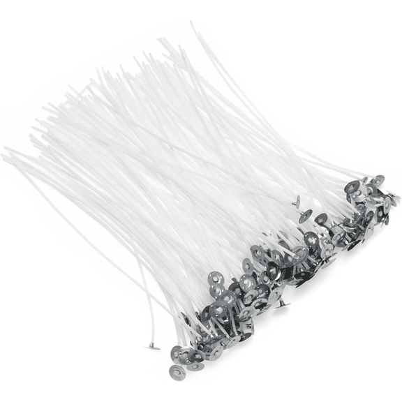 HUANOR 200Pcs Candle Wicks, 8 Inch Pre-Waxed Cotton Wicks with Tabs, Low Smoke Candle Making Supplies for Soy Wax, Beeswax, DIY Candle Crafting & Home Fragrance