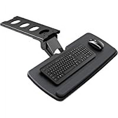 Keyboard Tray Under Desk, 360°Adjustable Keyboard Mount and Mouse Tray, Smoothly Pull Out Desk Extender with Soft Supportive Pad (25 x9.8 inch)