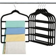 thumbnail image 1 of HUART Velvet Hangers, Non-Slip Black Velvet Pants Hangers, 5 Pack, 1 of 8
