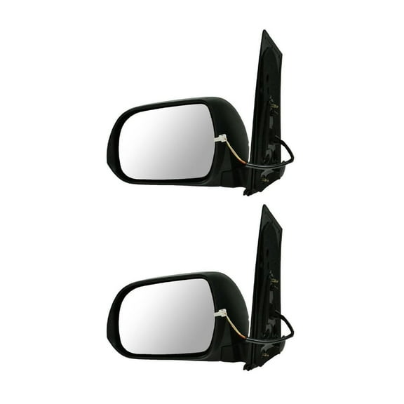 HUASHENGASP 2 Pieces - Left Driver Side Textured Power Operate Exterior Door Rear View Mirror Plastic for Toyota for Sienna 2011-2014