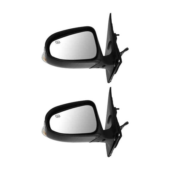 HUASHENGASP 2 Set of - Mirror Power Heated Signal Left Driver Side 3-Mounting Hole Quantity Black Paint Match Manual Clear Flat Electric for Toyota for Corolla 2014-2019