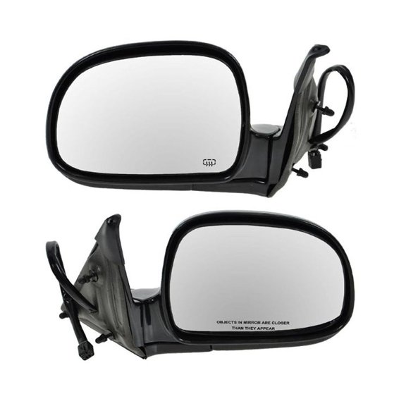 HUASHENGASP 2pcs Rear Left Right Paint to Match Power Heated Operate Exterior Door View Mirror Truck Plastic for Bravada for Sonoma for Jimmy for Blazer for S10