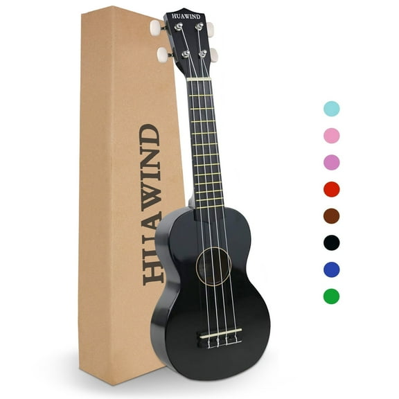 HUAWIND Ukulele, 21 inch Soprano Ukulele For Kid Beginners, Hawaii Ukelele Four String Wood Uke