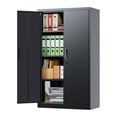 thumbnail image 1 of HUAXRON 55 inches Tall Metal Garage Storage Cabinets with Locking Doors and 4 Adjustable Shelves, Metal Storage Cabinet for Garage, Office, Home, Classroom, Assemble Required(Black), 1 of 4